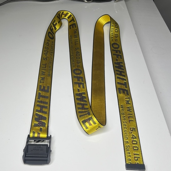 OFF WHITE Virgil Abloh 80” Industrial Belt in Classic Yellow & Black main image 9